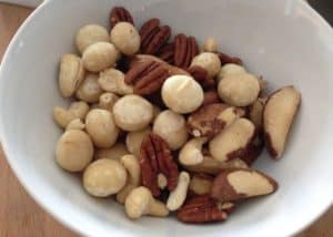 Pekanuss, Macadamia, Paranuss und Cashews